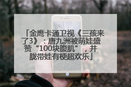 金鹰卡通卫视《三孩来了3》：唐九洲被萌娃盛赞“100块腹肌”，井胧带娃有梗超欢乐