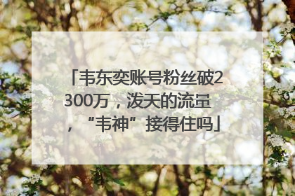 韦东奕账号粉丝破2300万，泼天的流量，“韦神”接得住吗