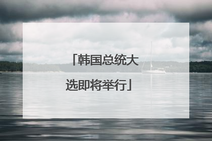 韩国总统大选即将举行