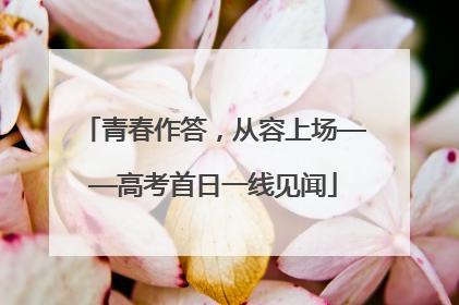青春作答，从容上场——高考首日一线见闻