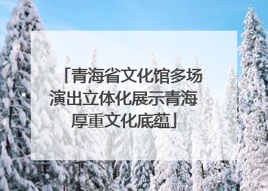青海省文化馆多场演出立体化展示青海厚重文化底蕴