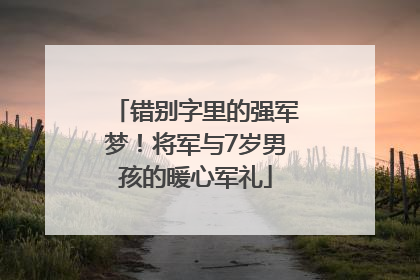 错别字里的强军梦！将军与7岁男孩的暖心军礼