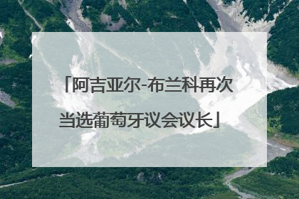 阿吉亚尔-布兰科再次当选葡萄牙议会议长