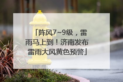 阵风7~9级，雷雨马上到！济南发布雷雨大风黄色预警