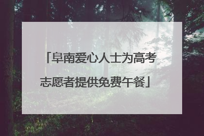 阜南爱心人士为高考志愿者提供免费午餐