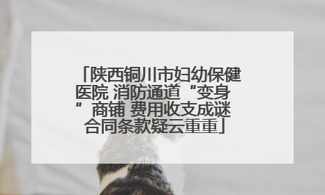 陕西铜川市妇幼保健医院 消防通道“变身”商铺 费用收支成谜 合同条款疑云重重