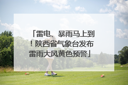 雷电、暴雨马上到！陕西省气象台发布雷雨大风黄色预警