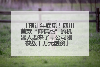 预计年底见！四川首款“懂情感”的机器人要来了，公司刚获数千万元融资