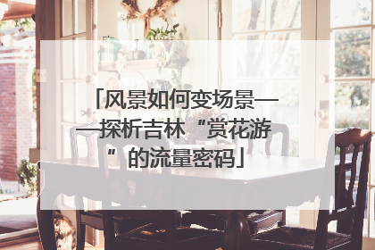 风景如何变场景——探析吉林“赏花游”的流量密码