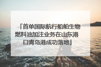 首单国际航行船舶生物燃料油加注业务在山东港口青岛港成功落地