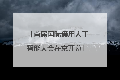 首届国际通用人工智能大会在京开幕