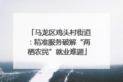 马龙区鸡头村街道：精准服务破解“两栖农民”就业难题