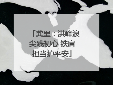 龚里：洪峰浪尖践初心 铁肩担当护平安