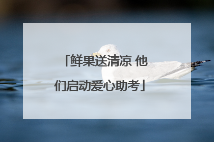 鲜果送清凉 他们启动爱心助考