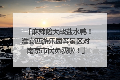 麻辣鹅大战盐水鸭！淮安西游乐园等景区对南京市民免费啦！