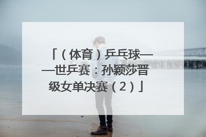 （体育）乒乓球——世乒赛：孙颖莎晋级女单决赛（2）