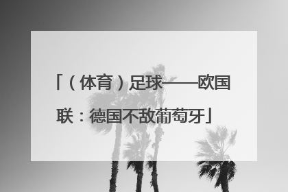 （体育）足球——欧国联：德国不敌葡萄牙