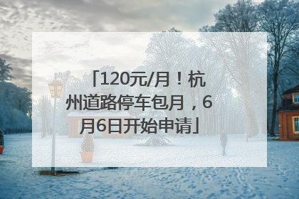 120元/月！杭州道路停车包月，6月6日开始申请