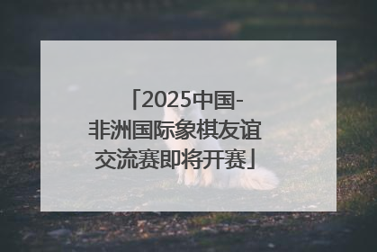 2025中国-非洲国际象棋友谊交流赛即将开赛