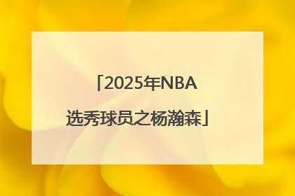 2025年NBA选秀球员之杨瀚森