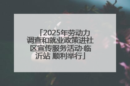 2025年劳动力调查和就业政策进社区宣传服务活动·临沂站 顺利举行