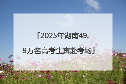 2025年湖南49.9万名高考生奔赴考场
