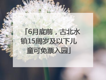 6月底前，古北水镇15周岁及以下儿童可免票入园