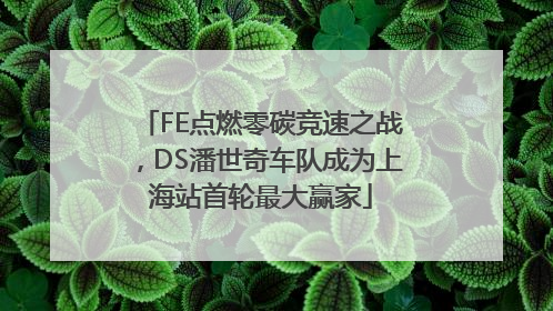 FE点燃零碳竞速之战，DS潘世奇车队成为上海站首轮最大赢家