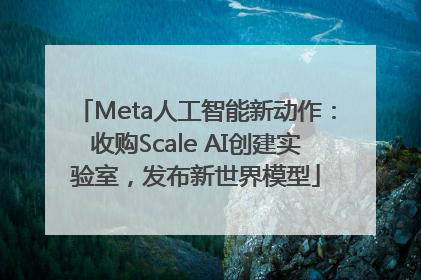 Meta人工智能新动作：收购Scale AI创建实验室，发布新世界模型