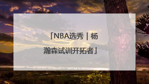 NBA选秀｜杨瀚森试训开拓者