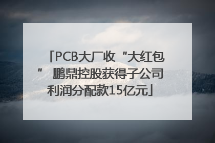 PCB大厂收“大红包” 鹏鼎控股获得子公司利润分配款15亿元